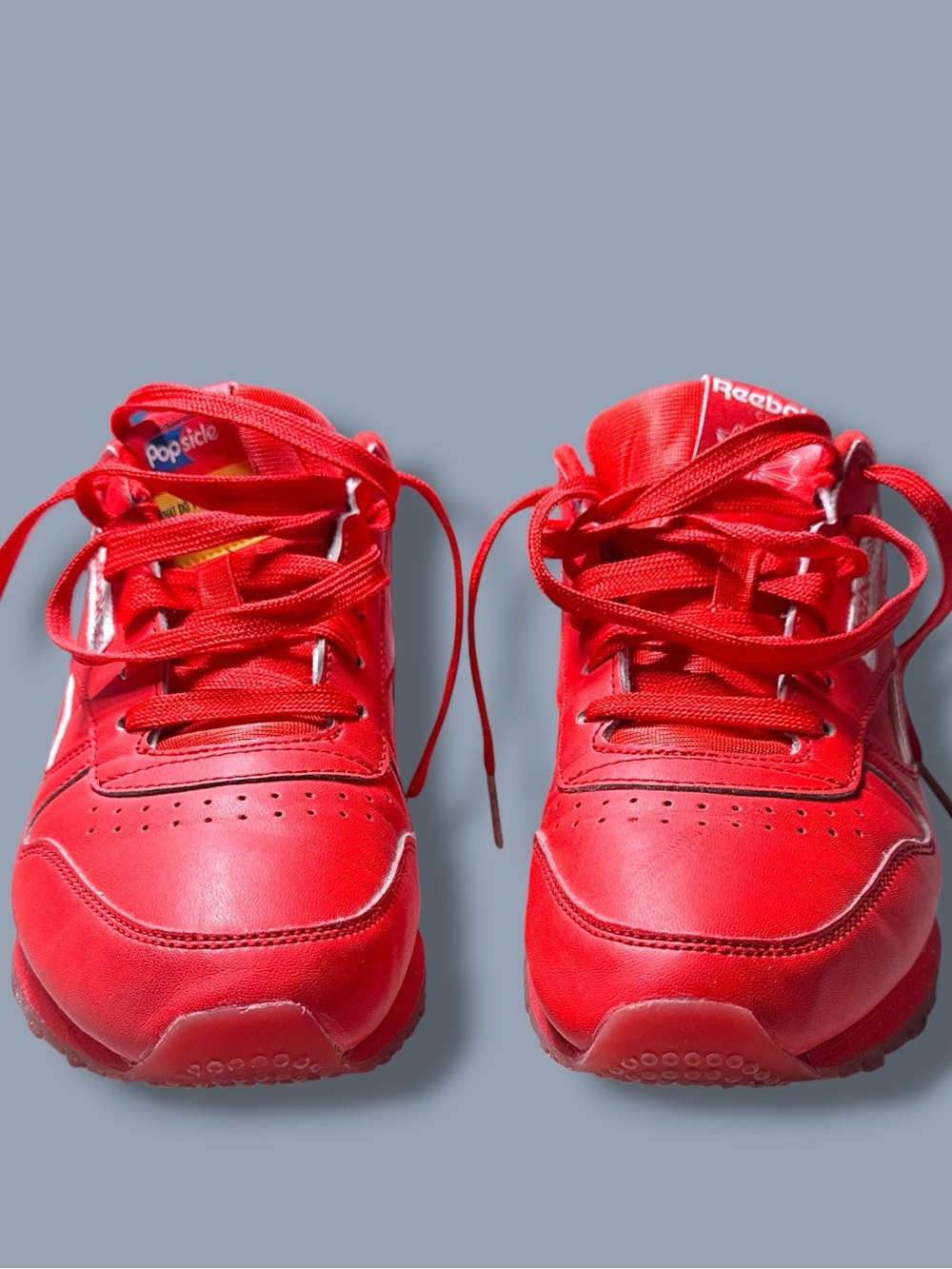 Reebok Popsicle Classic Contrast Label Sneakers in Red. Size W8 M6 - Picture 5 of 13
